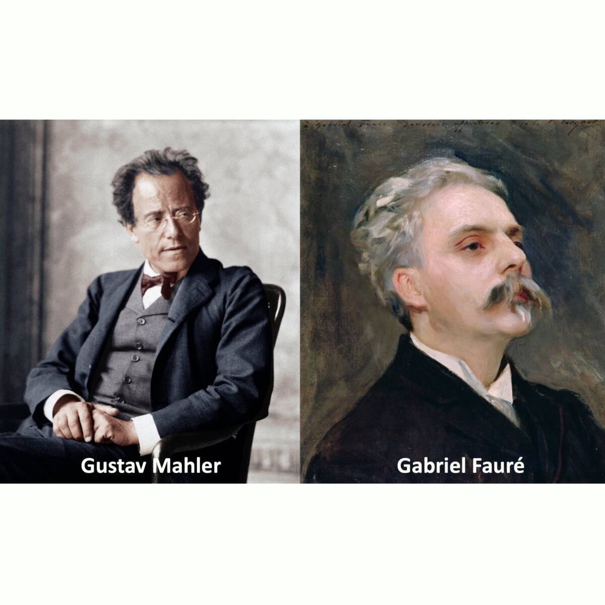 Liederen van Mahler en Faure vierkant
